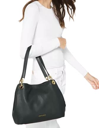 michael kors raven pebble leather tote dark atlantic|Michael Kors Raven Pebble Leather Tote .